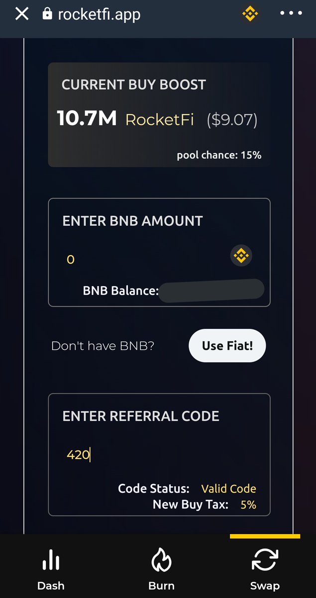 YodaB420's tweet photo. Ways to earn free #RocketFi
BUY 25MiL = chance to win #BuyBoost pot
Burn 1MiL in #BurnBoost = chance at that pot
Transfer 10MiL = you get the #PayBoost
Direct Burn any amount = 1:1 in #RocketFuel which earns more @RealRocketFi
Use code 420 = drop buy tax to 5%
#UniteDefi https://t.co/xmyEpG9B1L