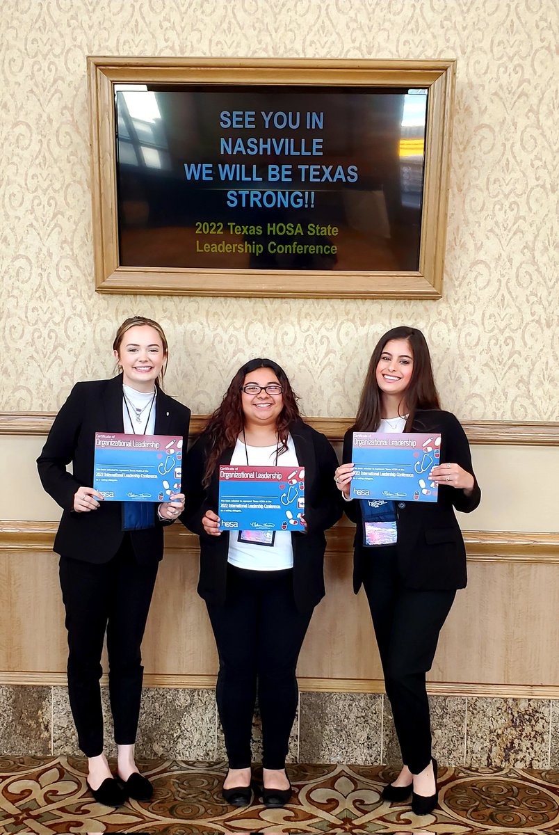 BH_HOSA's tweet photo. Had a great time at the State Leadership Conference. Lots of hard work, memories and good times and to top it off we have 3 members heading to the International Conference this summer in Nashville. Way to go!! https://t.co/BYsu6GH6Am
