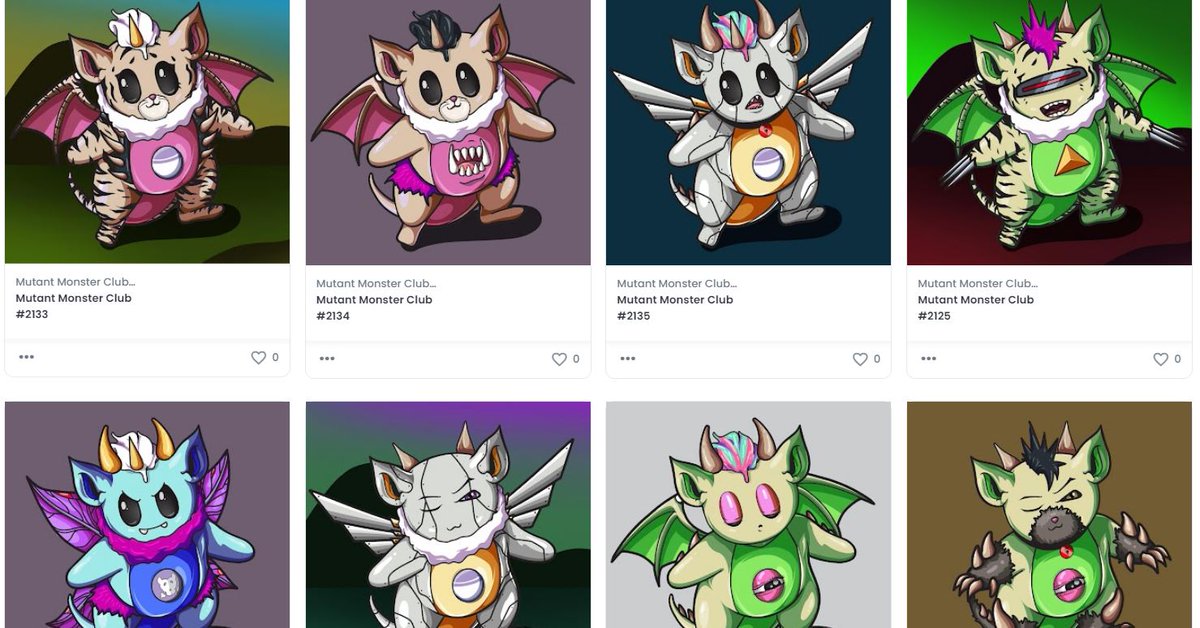 What is your favorite monster? Share those Mutant Monsters! #holders 
launchmynft.io/collections/0x…

#FOMO #nftart #NFTGiveaways #NFTCommunity #mint #NFTsales #NFTSold