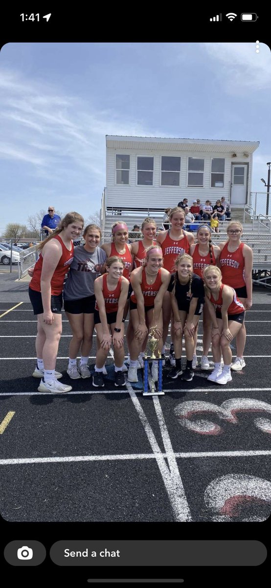 Congrats to our girls track team for placing runner-up at the Delphos St. John’s invitational! Meet results can be viewed baumspage.com/track/stjohns-…