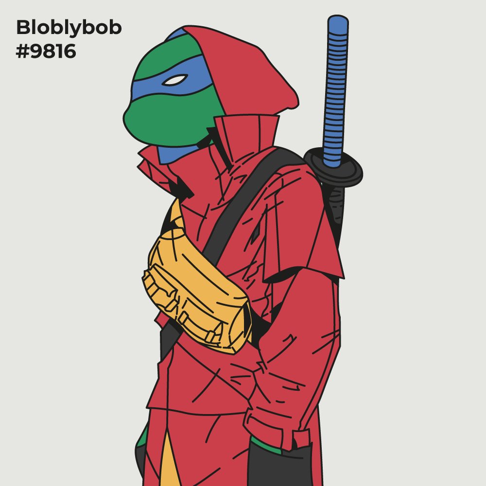 bloblybob's tweet photo. I finally finished my fan art for @tmntnft.  I hope you like it 😇 https://t.co/OlBXb0BeRD