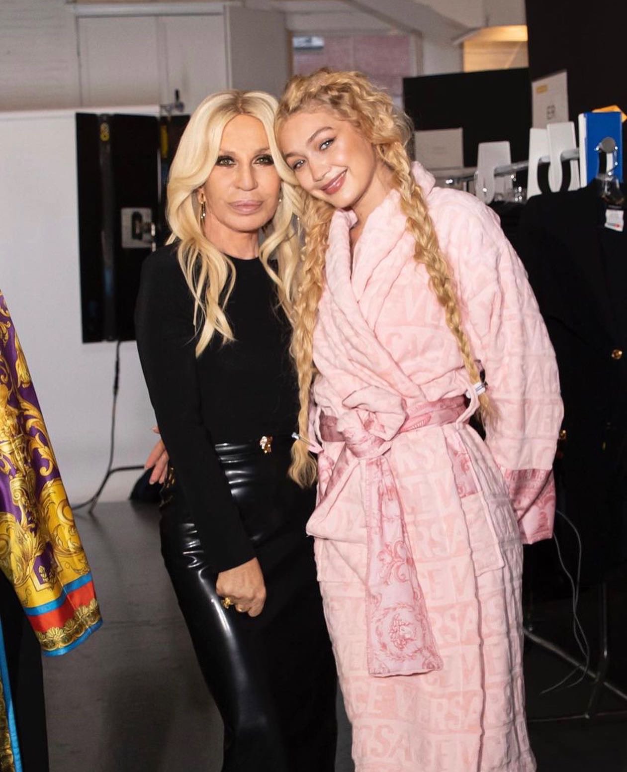 Donatella Versace wishing Gigi Hadid a Happy Birthday via insta 