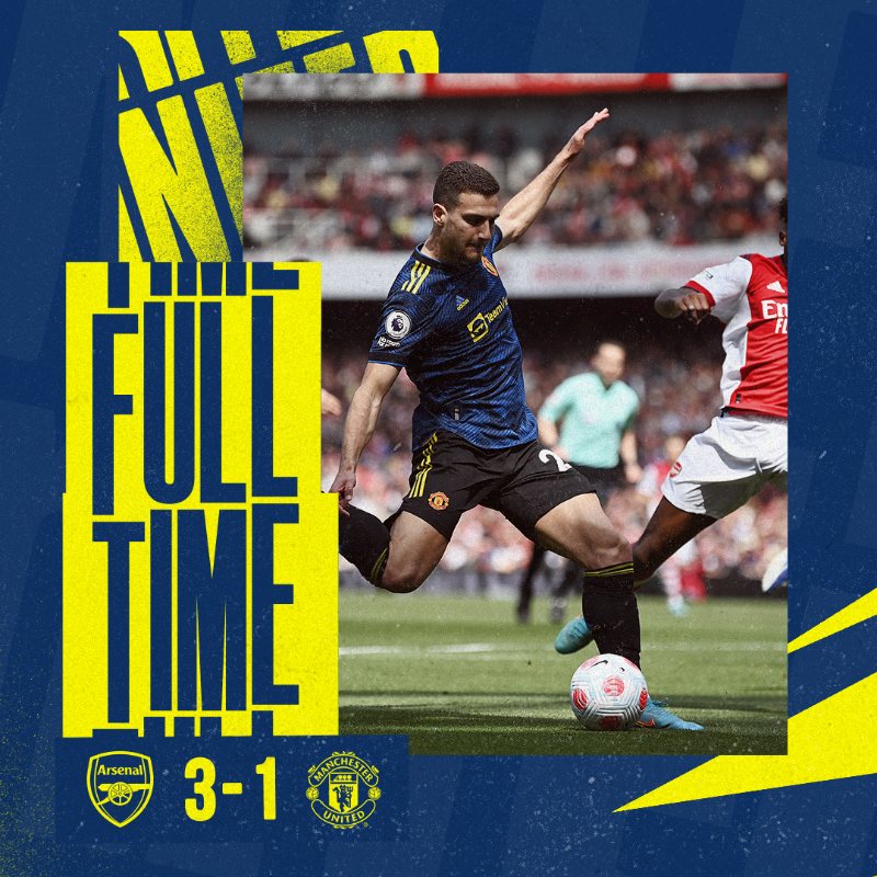 ManUtd's tweet photo. Defeat at Arsenal.

#MUFC | #ARSMUN