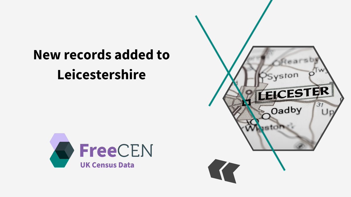 FreeUKGen's tweet photo. You could be in luck if you're looking for ancestors in the Leicestershire censuses! In March, #FreeCEN volunteer transcribers added over 14k records across the 1841, 1861 and 1891 censuses. Search now at https://t.co/OalmSjuE0C @RecordOffice https://t.co/fJibThxLHZ