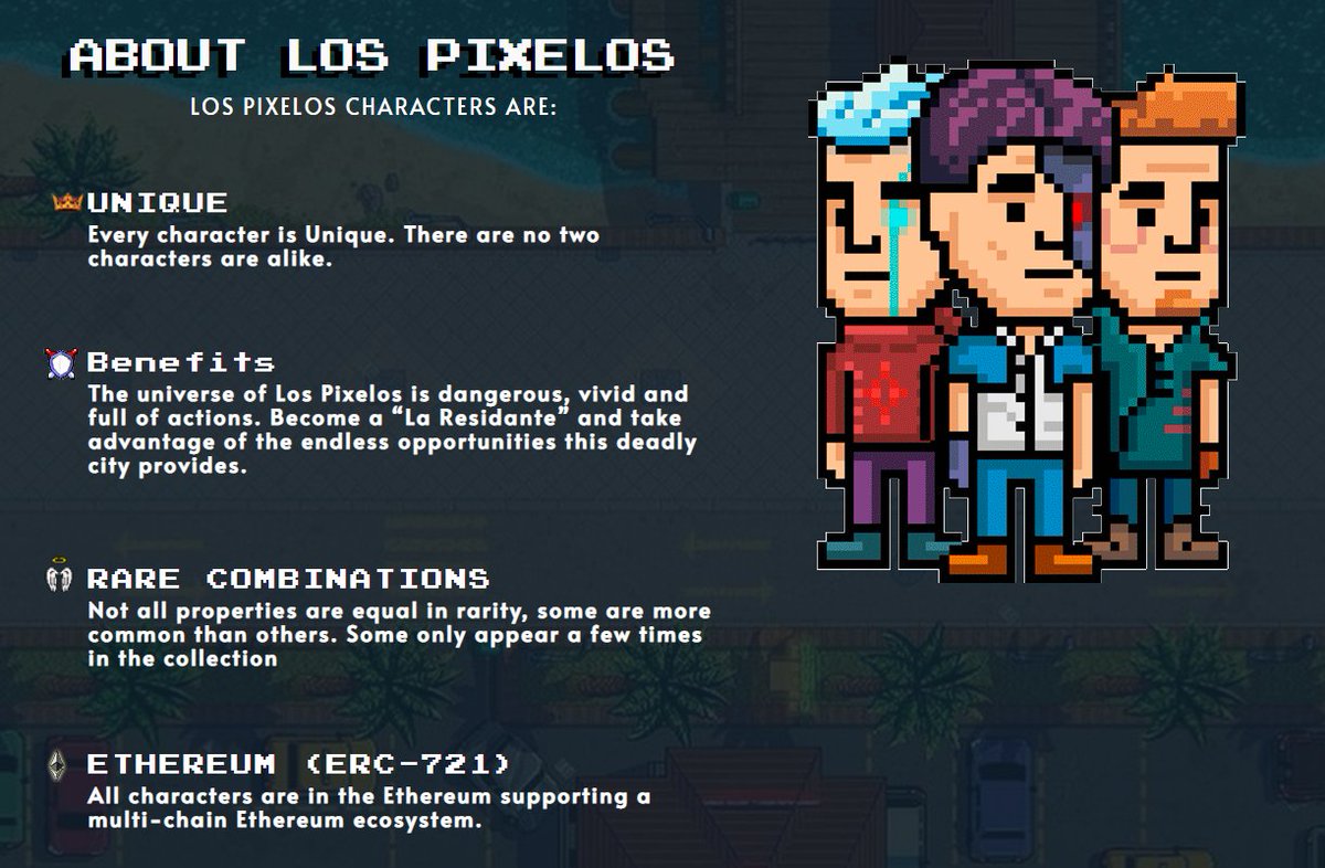 About Los Pixelos

#NFTProject