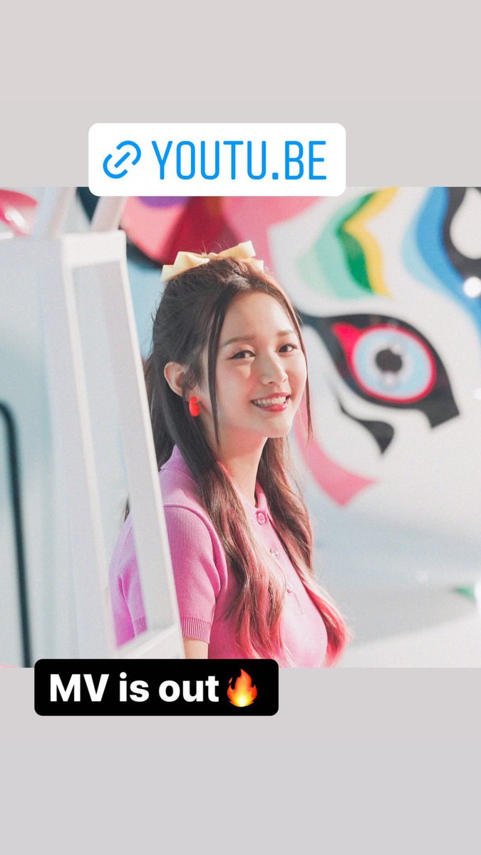 Atualização da Doubling Music via Instagram stories (@/doubling_music) com a Hyerim.

“O MV saiu 🔥”

#KimHyerim #김혜림