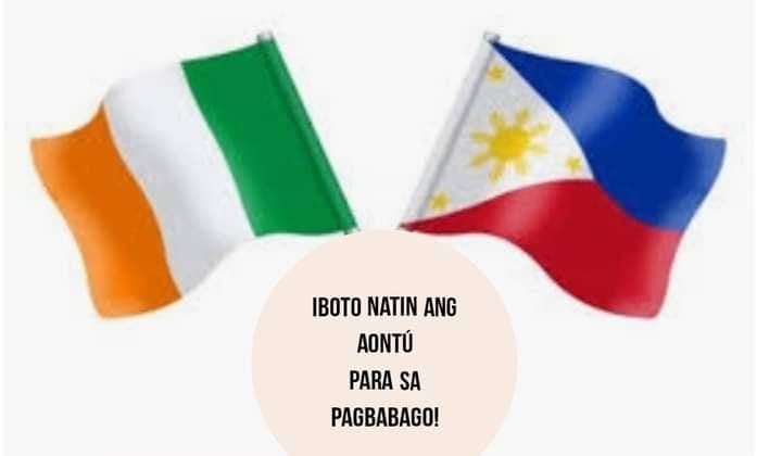 Toibin1's tweet photo. I nice message from our #Filipino supporters in the north. 

#Assembly22 
#VótáilAontú1 https://t.co/7JW5JDdUhR