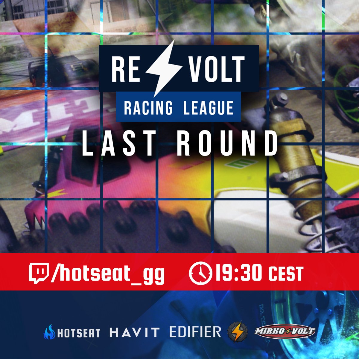 Today it will be the LAST matchday 😭 of first season Re-Volt Racing League 🏎️ by #Hotseatandfriends. Who knows, maybe not the last one... 🙃
🔴 Broadcast on twitch.tv/hotseat_gg
⏰ 19:30 CEST
...see you evening! 😎