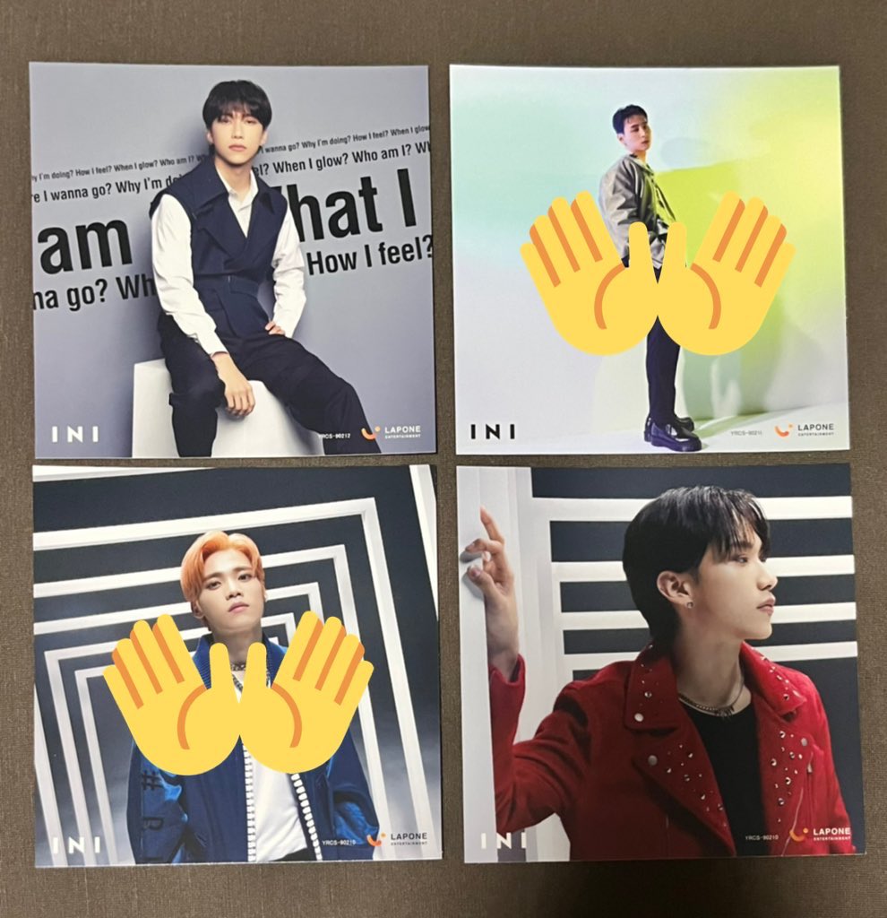 krt_kkhy's tweet photo. INI アザジャケ フライヤー #INI交換
【譲】
アザジャケ
通常 A 池崎

フライヤー
許２

【求】
松田

郵送交換のみ 
お心当たりのある方 リプ DM お願い致します。 https://t.co/eFdRQFxKjc