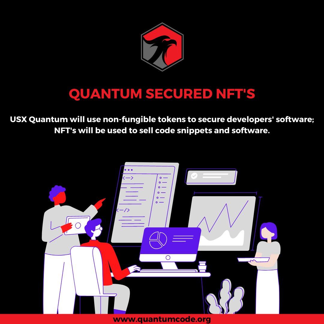 usxquantum's tweet image. The main function of NFTs in the supply chain lies in authenticating products, ensuring their quality and verifying their origin.
Contact us directly 📲 quantumcode.org
#usxquantum #usx #quantumcode #blockchain #nft