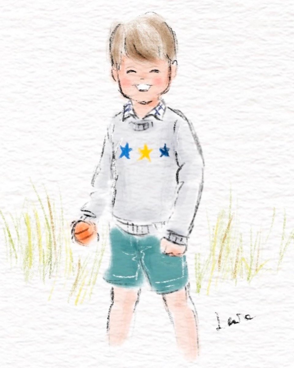 Lenillustration's tweet photo. Happy birthday, Prince Louis https://t.co/sCEUsv1SgB