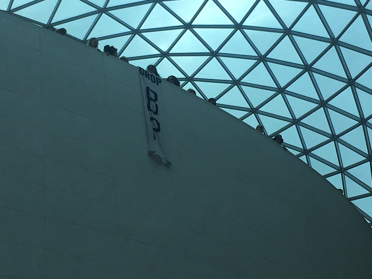 At ⁦<a href="/britishmuseum/">British Museum</a>⁩ no new BP deal! BP still want to drill for new oil until 2030 - which isn’t possible while limiting global temperature rise and catastrophic climate change #makeBPhistory