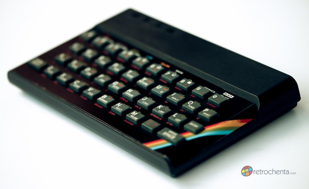 retrochenta's tweet photo. Hoy hace 40 años que salió a la venta el mítico ZX Spectrum, el ordenador doméstico que marcó a toda una generación. https://t.co/JJP1oOHBvi