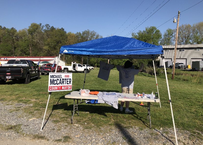 moonshinermike's tweet photo. Today is the day that everyone is looking forward you can come and early vote then head on over to the Bluegrass Festival. 

Make sure you bring a chair and enjoy the fun.  

Thank you Cocke County Bluegrass Festival on allowing me to be a sponsor.  #mccarter2022 https://t.co/oY1Cl9SOCQ