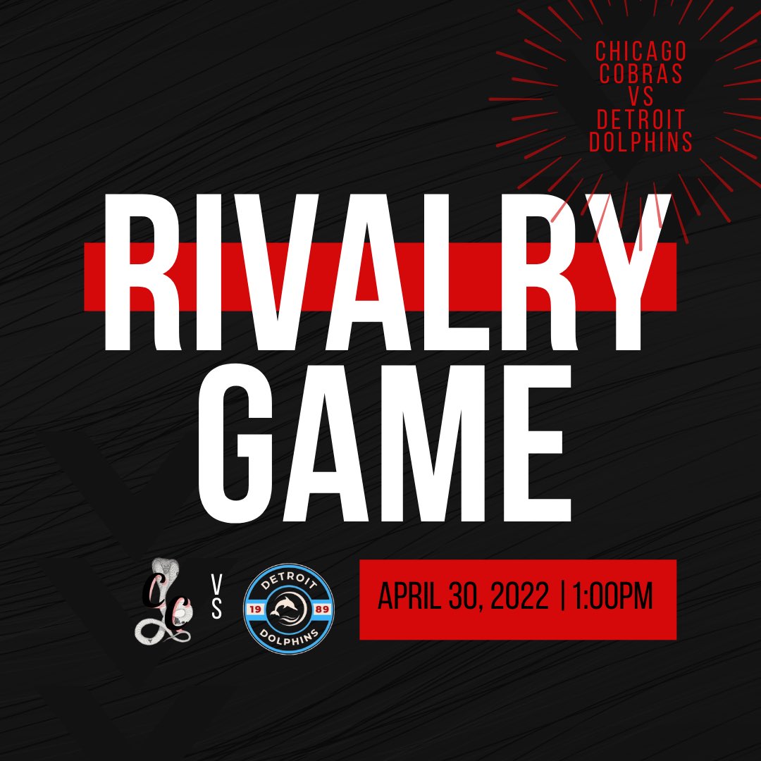 emmaspm280's tweet photo. BIGGEST GAME OF THE YEAR! 

Join us in Detroit on April 30th to cheer on your cobra’s at the rivalry game🐍

#chicagocobras #gvsportmgt280 https://t.co/KIpp2IL8rA
