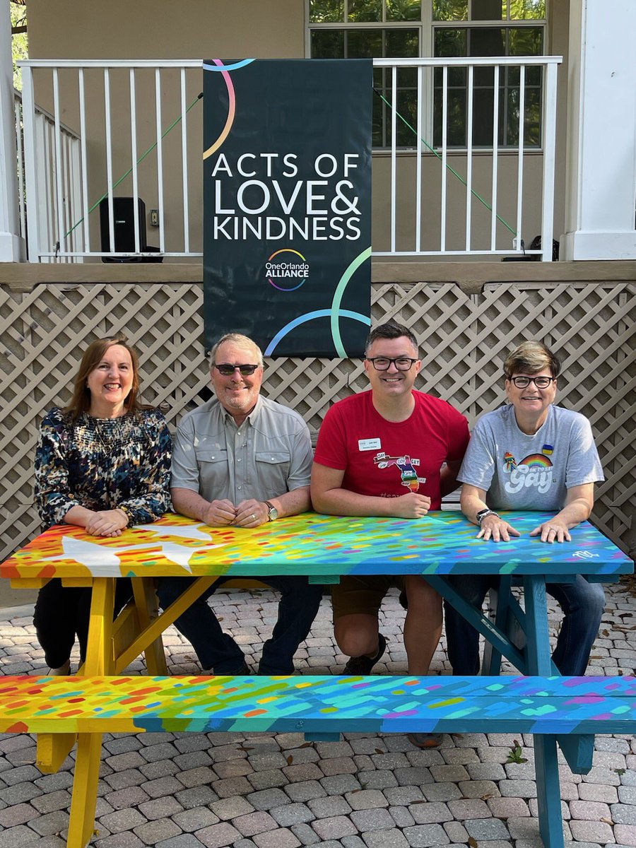 Almost six years after the Pulse tragedy, our community continues to lead with compassion and inclusion in all that we do. 

Thanks to <a href="/OneOrlandoAll/">One Orlando Alliance</a> and <a href="/OrlandoSlice/">Downtown Arts District Orlando</a>, new tables at City facilities, like Langford Park, showcase our collective love and kindness.