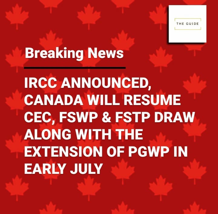 IMPORTANT ANNOUNCEMENT!!

On April 22, 2022 IRCC announced that they will resume Express Entry Invitations and extend Post-Graduate Work Permit (PGWP) starting early July.
