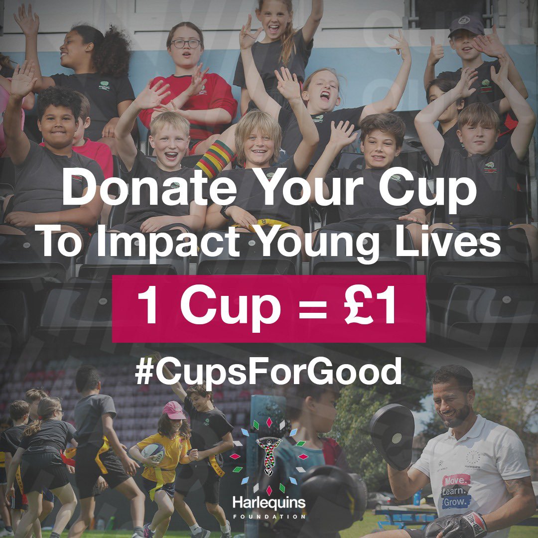 quinsfoundation's tweet photo. At #TheStoop watching @Harlequins today?
If you can, please consider donating your cup 🙌
Our team will be at the exit points at the end of the match.
#COYQ #CupsForGood https://t.co/1etcGG1l0J