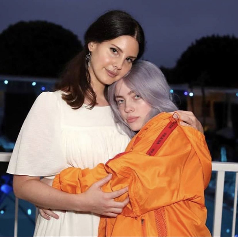 InfoBillieBR's tweet photo. Há 4 anos, Billie Eilish e Lana Del Rey se encontravam pela primeira vez. 🧡 https://t.co/bV1PJixqX9