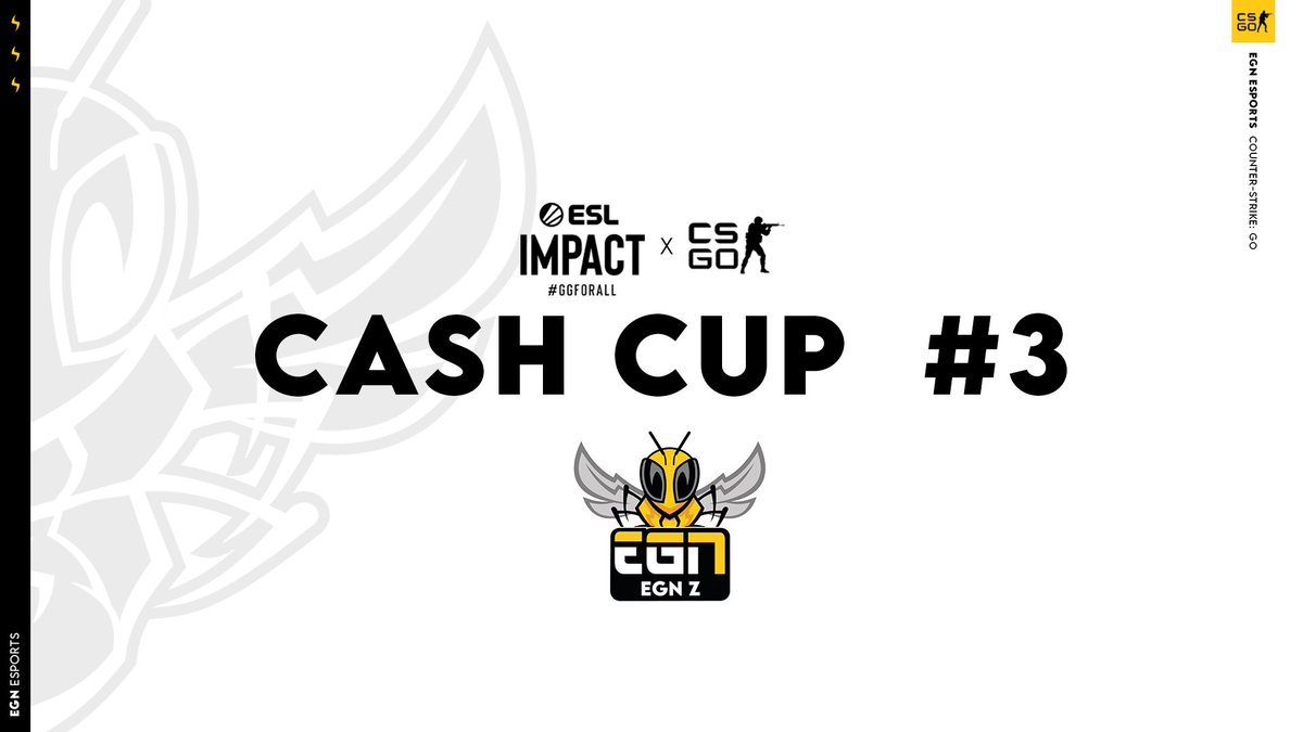 EGNesports's tweet photo. A 𝗘𝗚𝗡𝗭, também com um novo lineup, está de volta à competição. Entramos em jogo em poucos minutos! ✨

🏆 | @ESLCS Impact - Cash Cup #3
🕢 | 15H

Vamos, 𝗲𝗾𝘂𝗶𝗽𝗮! ⚡️
#BeEGN #BeTheHive #GGFORALL https://t.co/JpRh4l3t0s