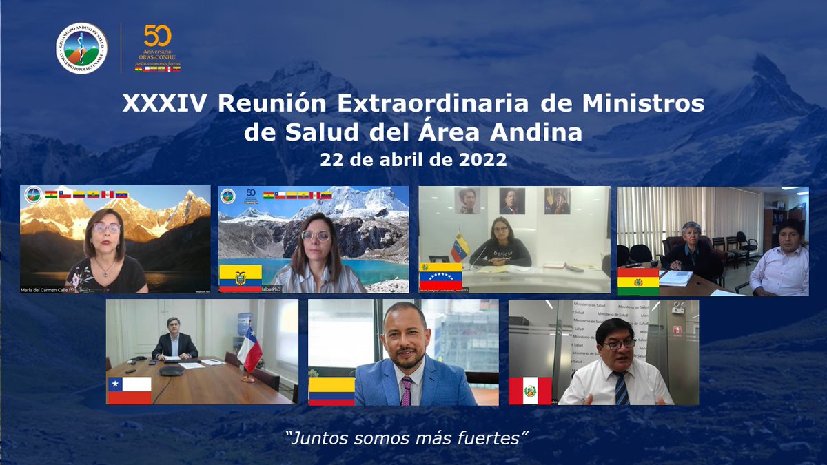 orasconhu's tweet photo. #REMSAA Ministros de salud del área andina priorizan vacunación en fronteras, negociación conjunta para compra de medicamentos y, aprueban política andina de sobrepeso y obesidad
Lea la nota completa https://t.co/fVzPFAK2XN https://t.co/808Yo4Oct8
