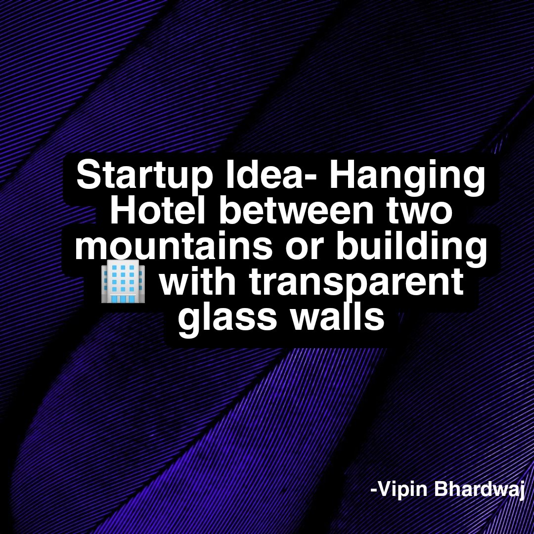 Vipinku35517744's tweet photo. Startup Idea only works when you don't copy from others.
#startup #buisnessproposal #SharkTankIndia #Entrepreneurship #Entreprenuer https://t.co/4MYEGGOszm