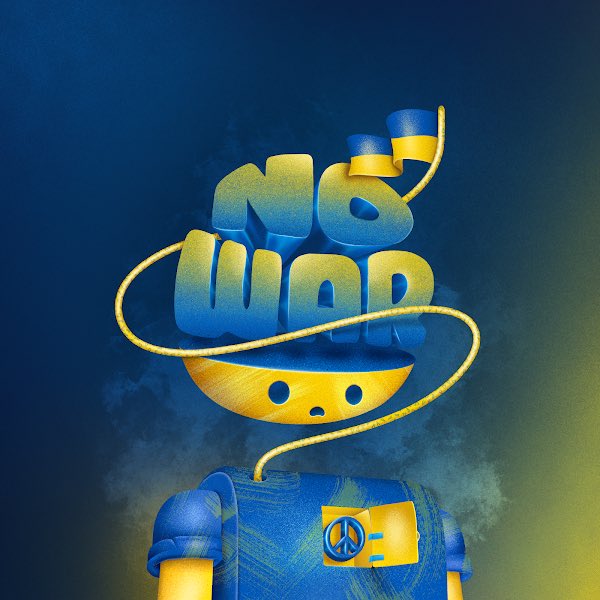 Few minutes left before the piece I did for <a href="/thewhitelistio/">TheWhitelist.io</a> goes on auction. Bidding starts at .1 ETH, and 100% of proceeds go to <a href="/projecthopeorg/">Project HOPE</a> in support of Ukrainian refugee relief. 

#UkraineWar #ukraine #nftart #nftartist #nftcollection #NFTartists #nftdrop