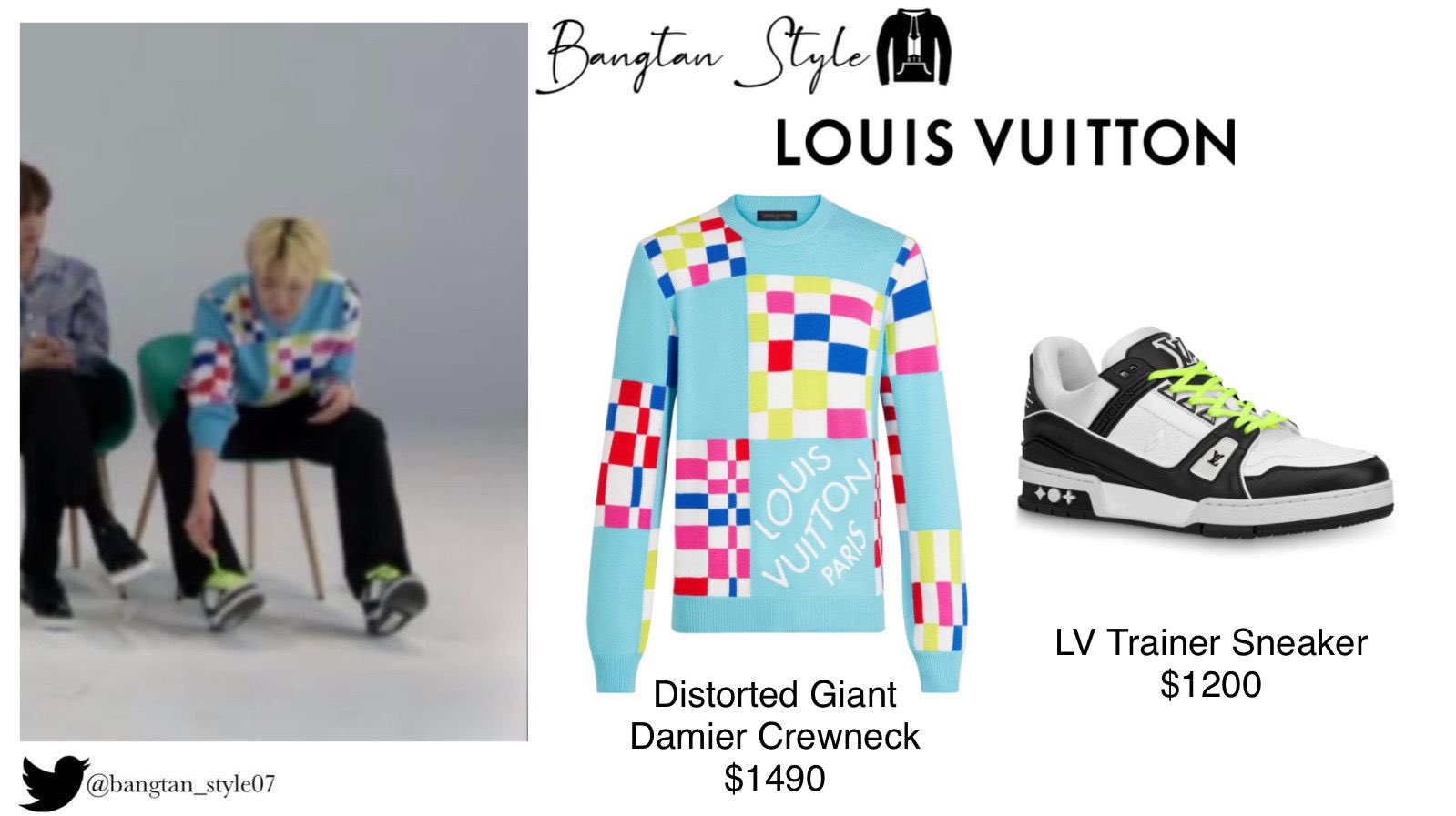 Bangtan Style⁷ (slow) on X: Weverse Post 210622 Hobi wears LOUIS VUITTON SIGNATURE  3D POCKET MONOGRAM T-SHIRT(~$820). #JHOPE #BTS @BTS_twt   / X