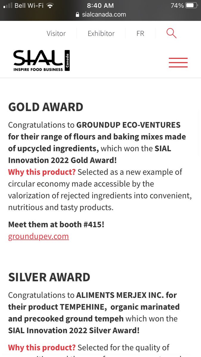 [SIAL INNOVATION 2022] DISCOVER THE WINNERS ! - Sial sialcanada.com/en/article/sia…

<a href="/RRC/">RRC Polytech</a> #PrairieResearchKitchen client wins award <a href="/SIALCANADA/">SIAL Canada</a> Congratulations Shawn and your team. Hope we get to work together again soon. 

We are on a #culinaryresearch roll. Nice work <a href="/annaborys/">Anna Borys</a>