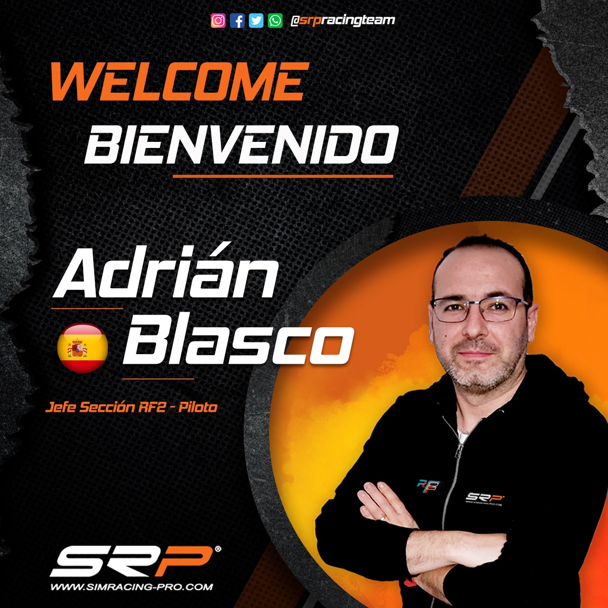 SRPracingteam's tweet image. 📝¡Ha llegado el momento! Presentamos oficialmente al nuevo componente del equipo ¡Adrián Blasco! @AdrianBlasco3 quién además de piloto será componente del staff gestionando el equipo de @rFactor2
¡Bienvenido compañero! 💪¡A por todas!

#FelizSabadoATodos #ALERTA @SRPsimracingpro