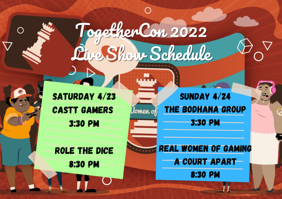 RealWomenGaming's tweet photo. TOGETHERCON!

TogetherCon is an online convention run entirely through Discord. It is free of charge and open to all who wish to attend.

Check out Today's Schedule!

We will be having Live TTRPG shows, Horror Movies and non-stop panels!  Come on in!

https://t.co/0JFQq0OhvX https://t.co/QGHQXcvIvh
