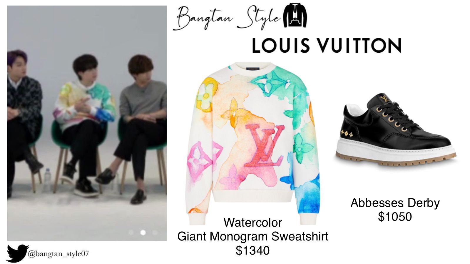 Louis Vuitton  Watercolor Giant Monogram Sweatshirt Description