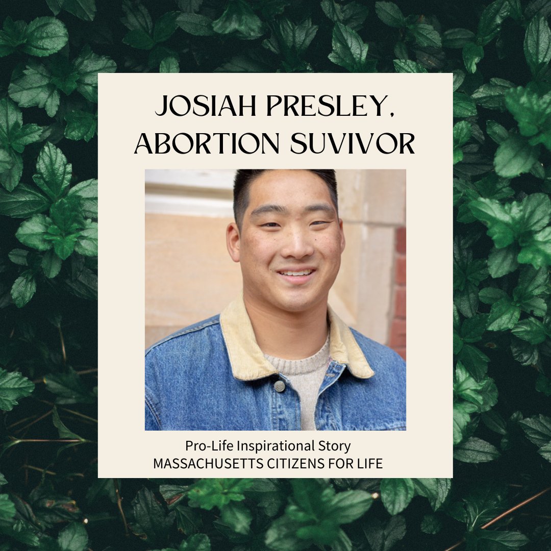 MassProLife's tweet photo. Today's Inspirational Pro-life Story features the abortion survivor, Josiah Presley. Josiah regularly speaks about his story of survival to fight against pro-choice legislation. 

Watch Josiah's moving testimony on Live Action here: https://t.co/EMdS2tE7VG https://t.co/7qwWh7455s