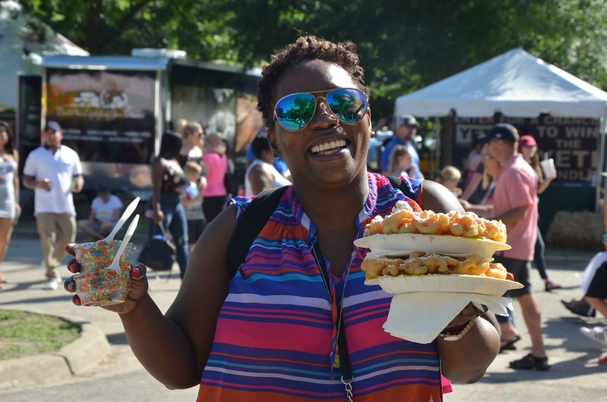 MayfestFW's tweet photo. What could be better than #MayfestFW2022 FOOD?? Nothing! Enjoy a huge variety of food at #MayfestFW50Years with over 15 food vendors in 3 food courts! From turkey legs, corn dogs, gyros, ice cream &amp; more-there is something for every appetite! Remember-credit/debit cards only!! https://t.co/jZiCgntPIq