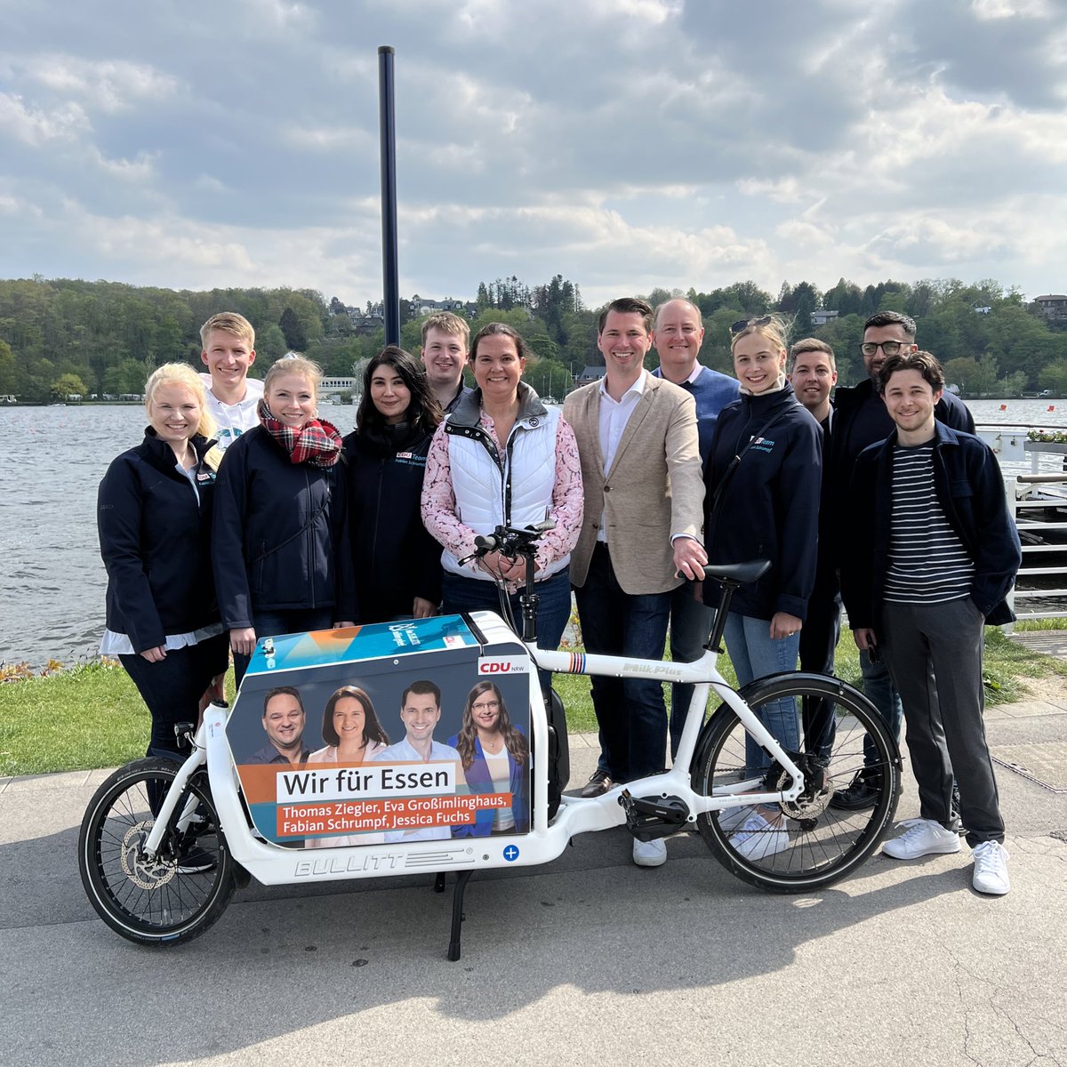 Wahlkampfunterstützung für unsere vier Kandidatinnen und Kandidaten der #CDU #Essen am #Baldeneysee… 🗳☀️💪🏻 #ltwnrw22