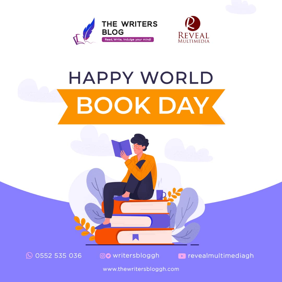 WritersBlogGH's tweet photo. TWB, Reveal Multimedia Ltd. and our partners wishes all authors, stakeholders and book lovers a happy World Book and Copyright Celebrations Day.
Cheers to many more years of Transforming Lives through Books!
#TWB
#ReadWriteIndulgeYourMind
#WorldBookDay
@akoobooks https://t.co/Y30pRcul4l