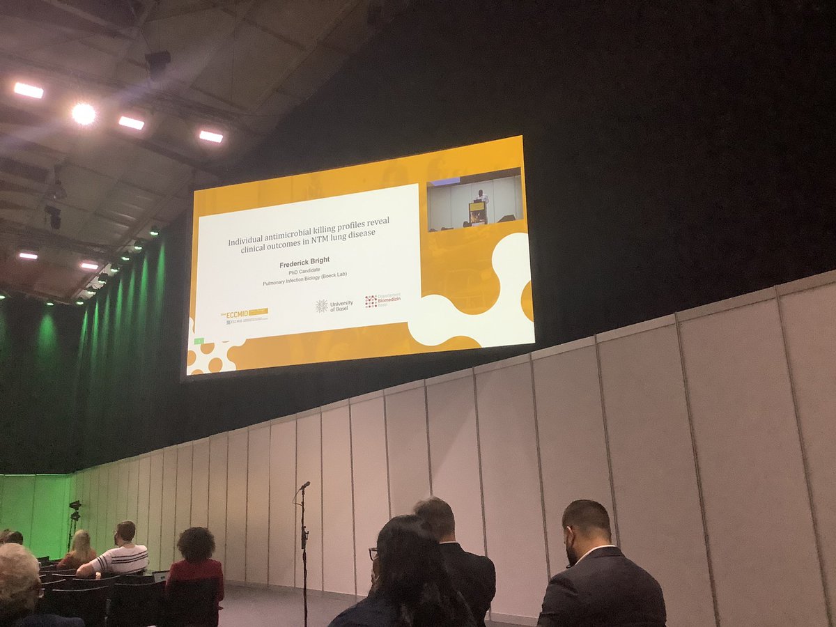 KhannaLabBasel's tweet photo. Very nice talk by Frederick Bright from the team of @luc_boeck @DepBiomedicine. Cool data! @ECCMID #ECCMID2022 #Lisbon https://t.co/piPd6v5PTm
