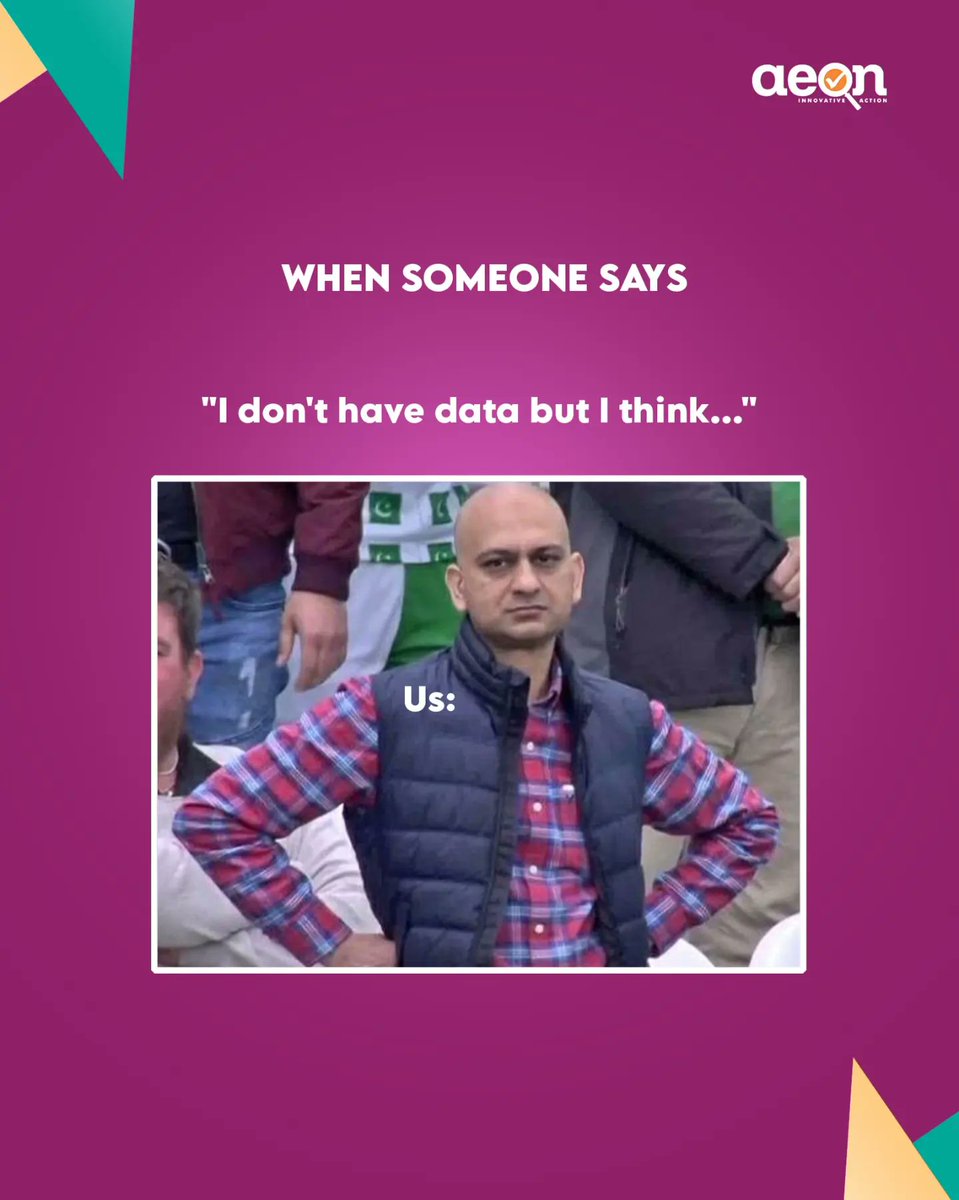 AeonResearch's tweet photo. 👉 Data makes us happy.
As a Marketing Research Agency, data is our bread and butter. We are collecting, sorting, analysing and deriving insights from it every day. We understand the impact that it has on businesses.
#Aeon #statistics #statisticsmeme #dataanalytics #datamemes https://t.co/T0euTf7uzv