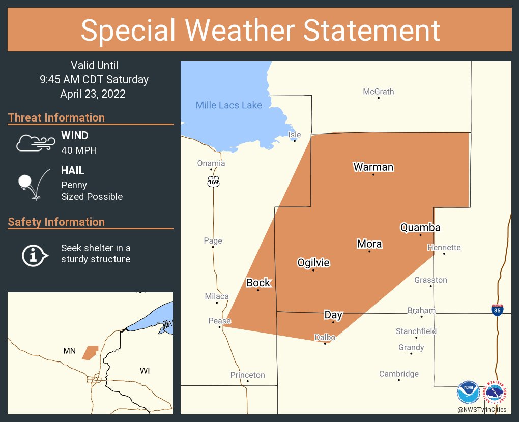 NWS Twin Cities on Twitter "A special weather statement has been