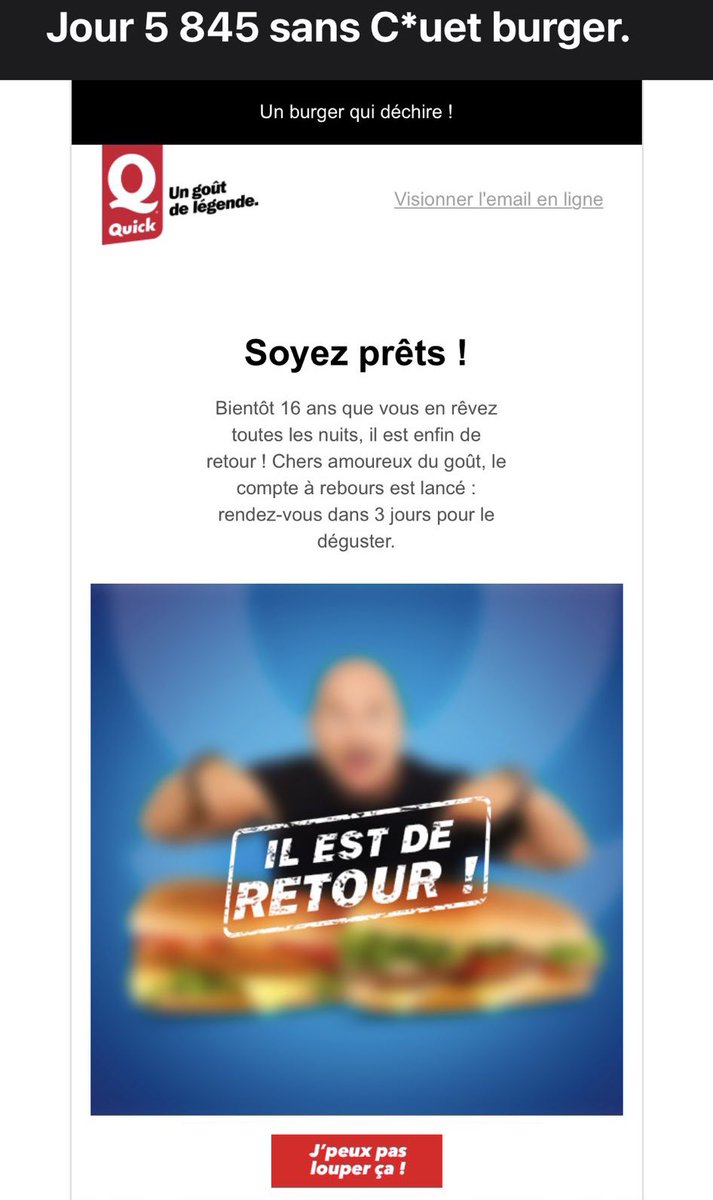 PatrickAdemo's tweet photo. Vu que y a jamais de bonnes news ici j’en met une qui va chambouler la France : le Cauet Burger est de retour, personne l’attendais mais voilà https://t.co/aAimuiMKCH