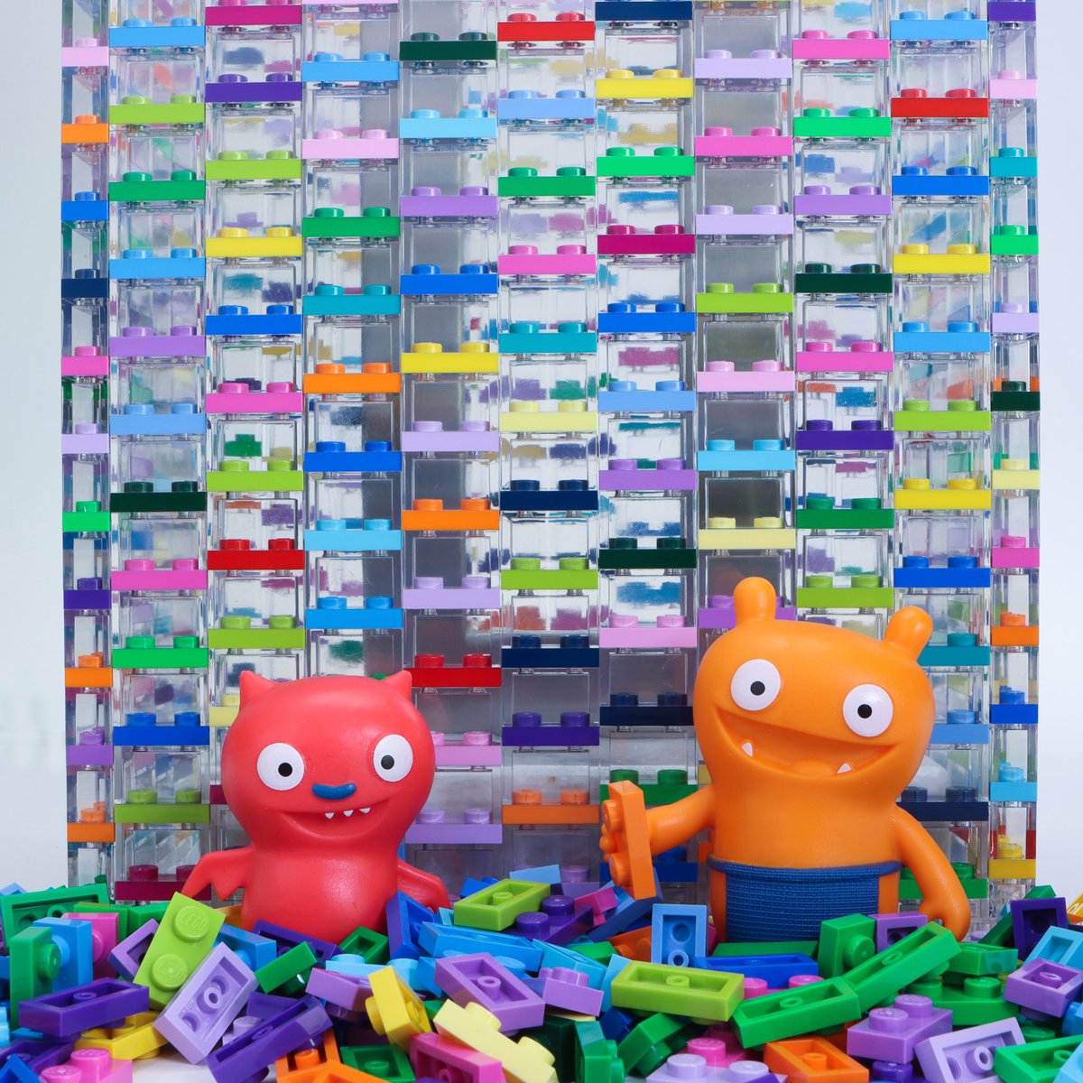 icebat02's tweet photo. These two decided to cover a lamp in Lego! #howugly #uglydolls #lego https://t.co/yBkekhwsat
