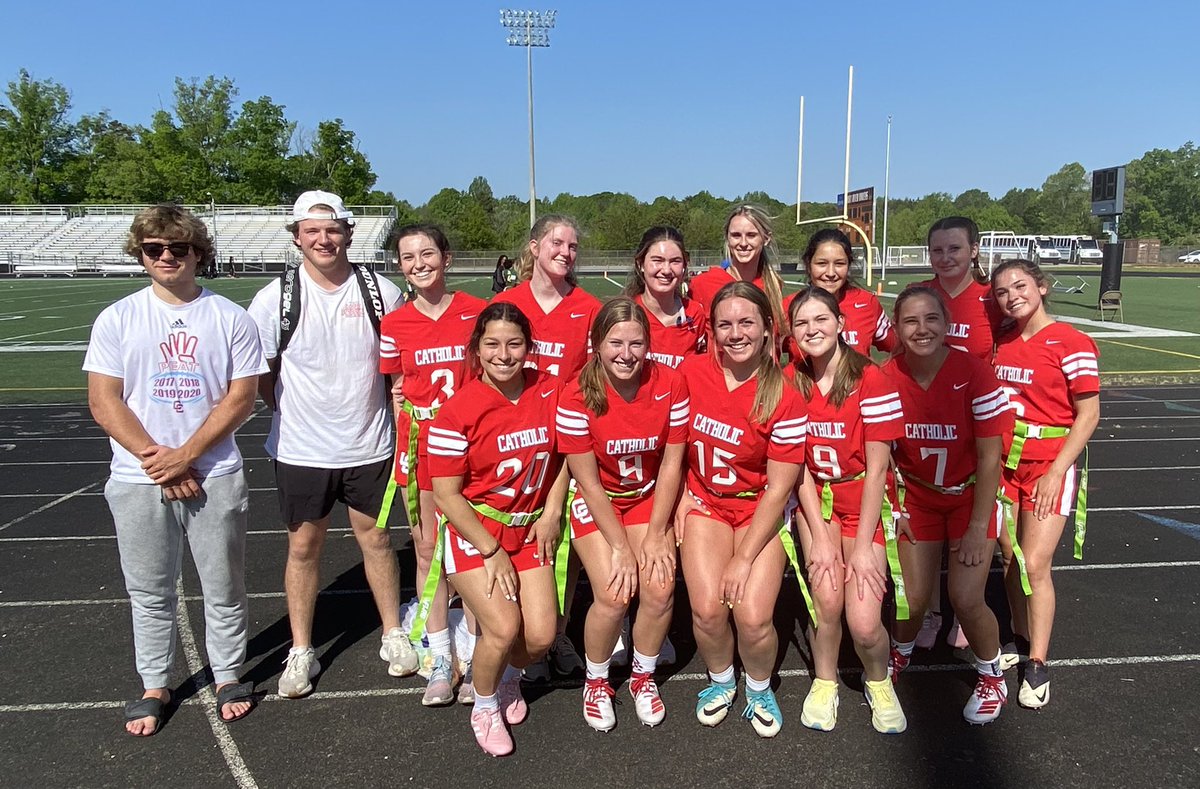 Catholic_FB's tweet photo. Congrats to our Flag Football team on their win over Rocky River 16-8! https://t.co/ueyvM5Twq5