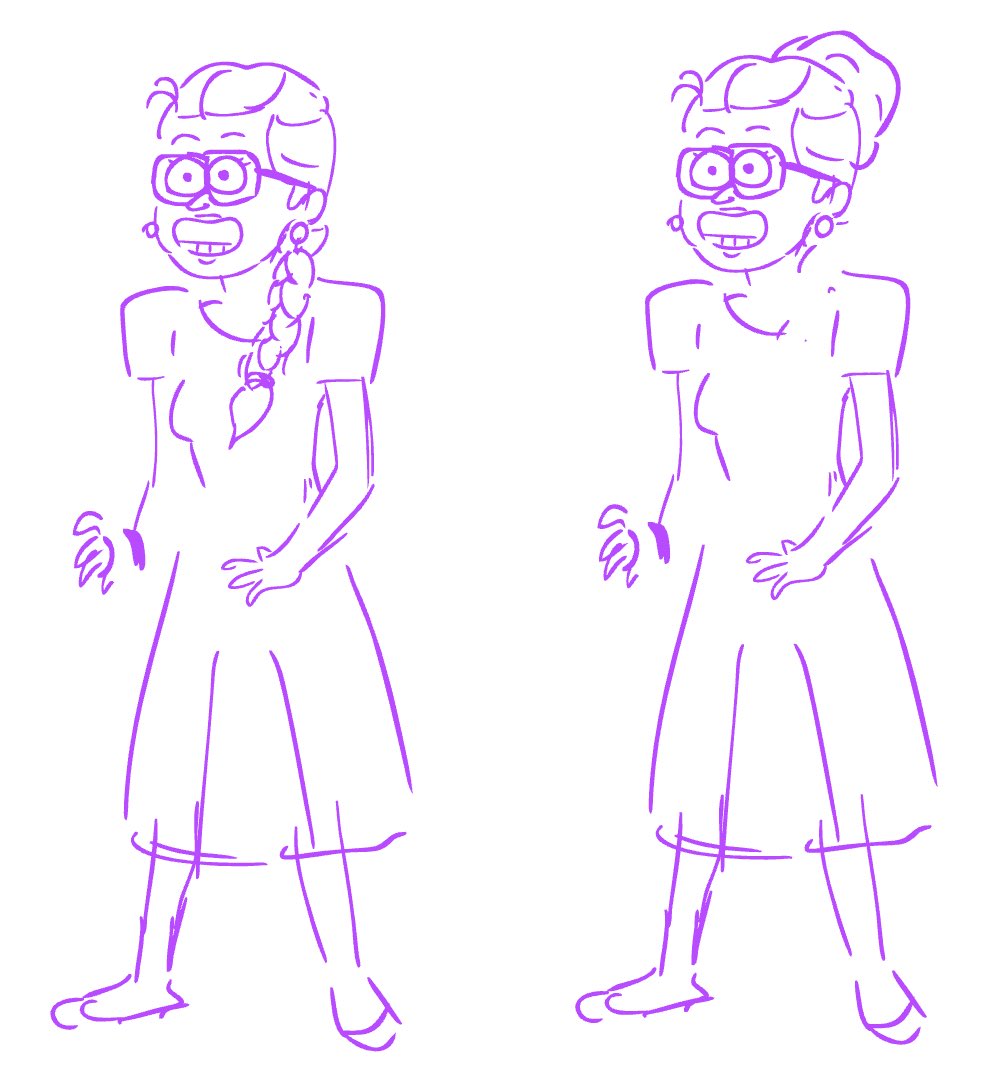calwong's tweet photo. my rough sketches of alex’s weird girlfriends in #closeenoughmax season 3: hannah/hnoss played by @LauraBaileyVO and ranessa played by @NikkiGlaser !! https://t.co/uGNsn2toO1