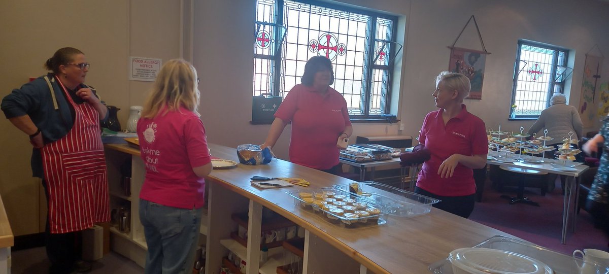 MADLcharity's tweet photo. Our #ADayToMakeADifference #volunteers are hard at work supporting @ProudfootGroup with a #MadHatters Tea party 
#Scarborough https://t.co/bgVc3xBJPB
