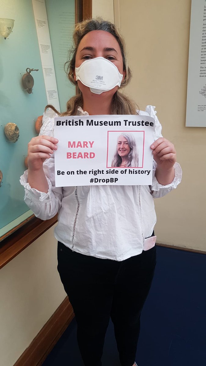 Decided to test my post-viral fatigue with the #dropbp @drop_BP  protest @britishmuseum . Now going back to bed for 48 hours! 
@wmarybeard please do what you can!