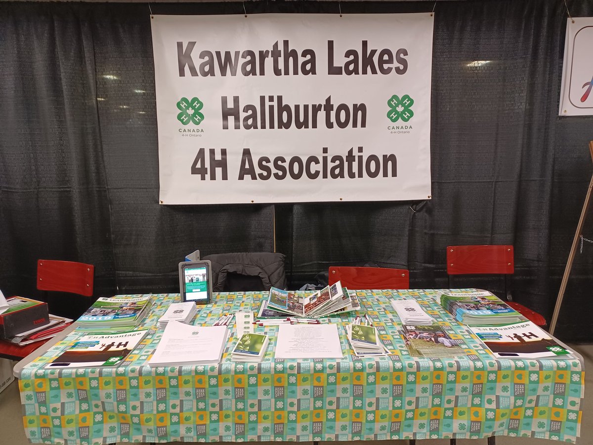 Klh4h's tweet photo. All set up at the Kawartha Lakes Country Living Show at the 
 Fenelon Falls Community Center.  Stopby and say hi we are here until 5 today and tomorrow 10 to 3 https://t.co/SQzgMpw2fd