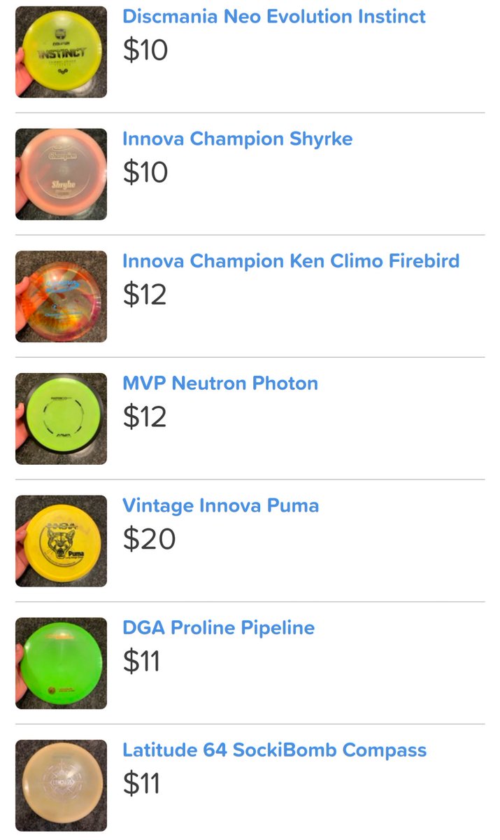 disc_swap's tweet photo. New listings with some killer deals!! Head over to https://t.co/mbDu4fQTwG and check them out. Never hurts to look, right? RIGHT?! https://t.co/ns7sTl0c6B