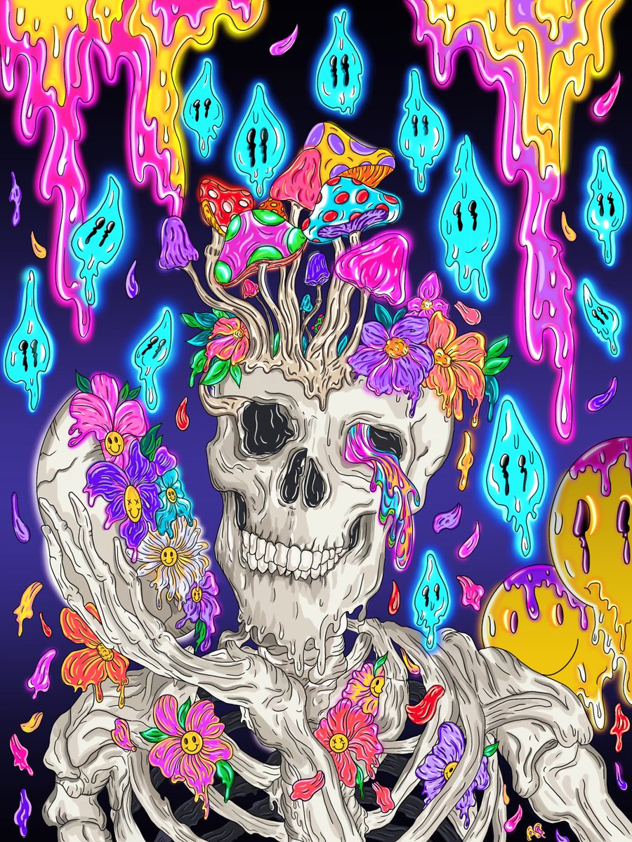 ALIENQUEENART's tweet photo. GM 💀🧠🍄 ‘Animus Apertus’ ..and you’ll be free ✨ https://t.co/FCZO5xBGav