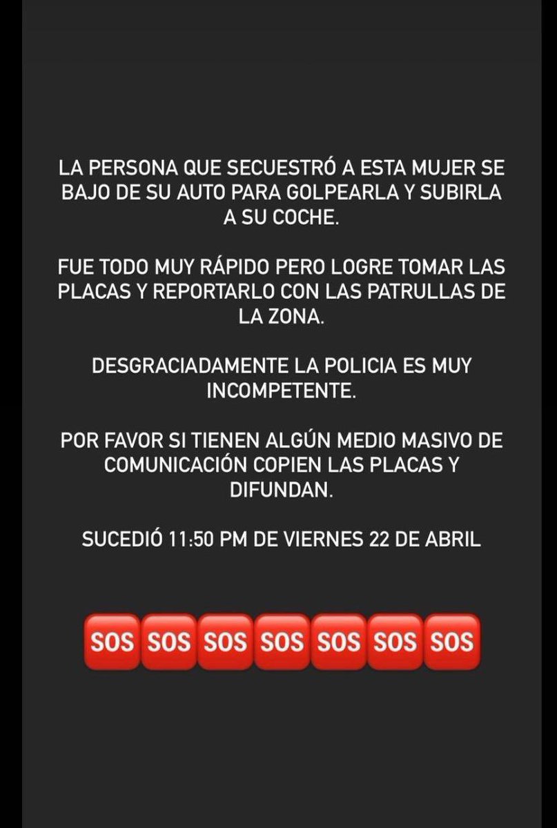 Mi hija conoce a quien lo vio. Es urgente que se localice.