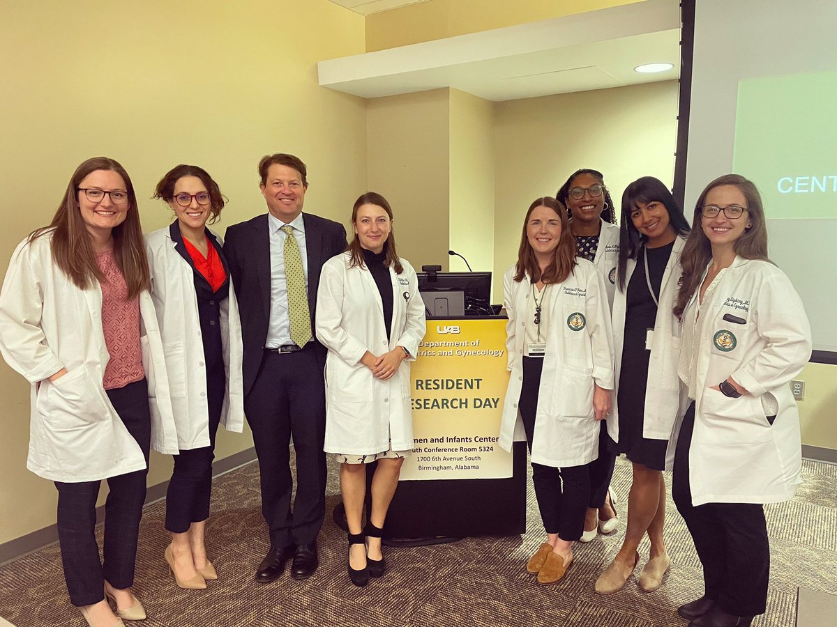 Congrats to all of our Chiefs for completing their major resident research project! They each presented their work to the department yesterday for Resident Research Day. And thank you to Dr. Jeffrey Stringer for being our featured speaker, we loved having you back to visit UAB!